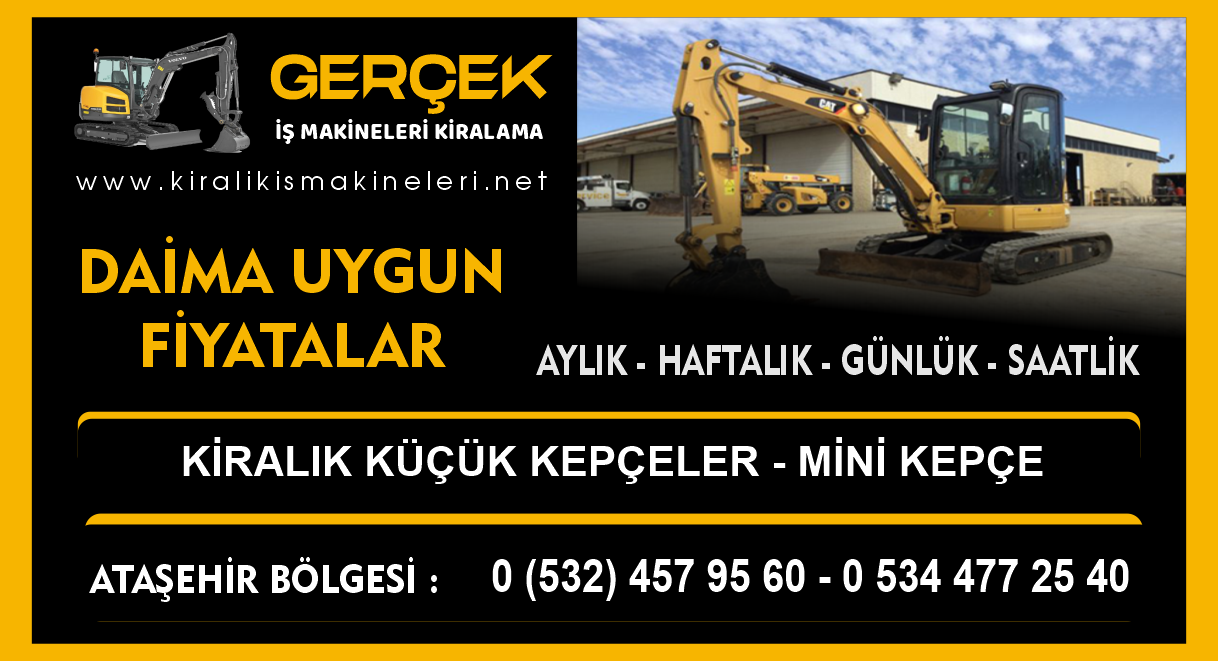 Ataşehir Kiralık Mini Kepçe | Ufak Kepçe Kiralama Hizmeti