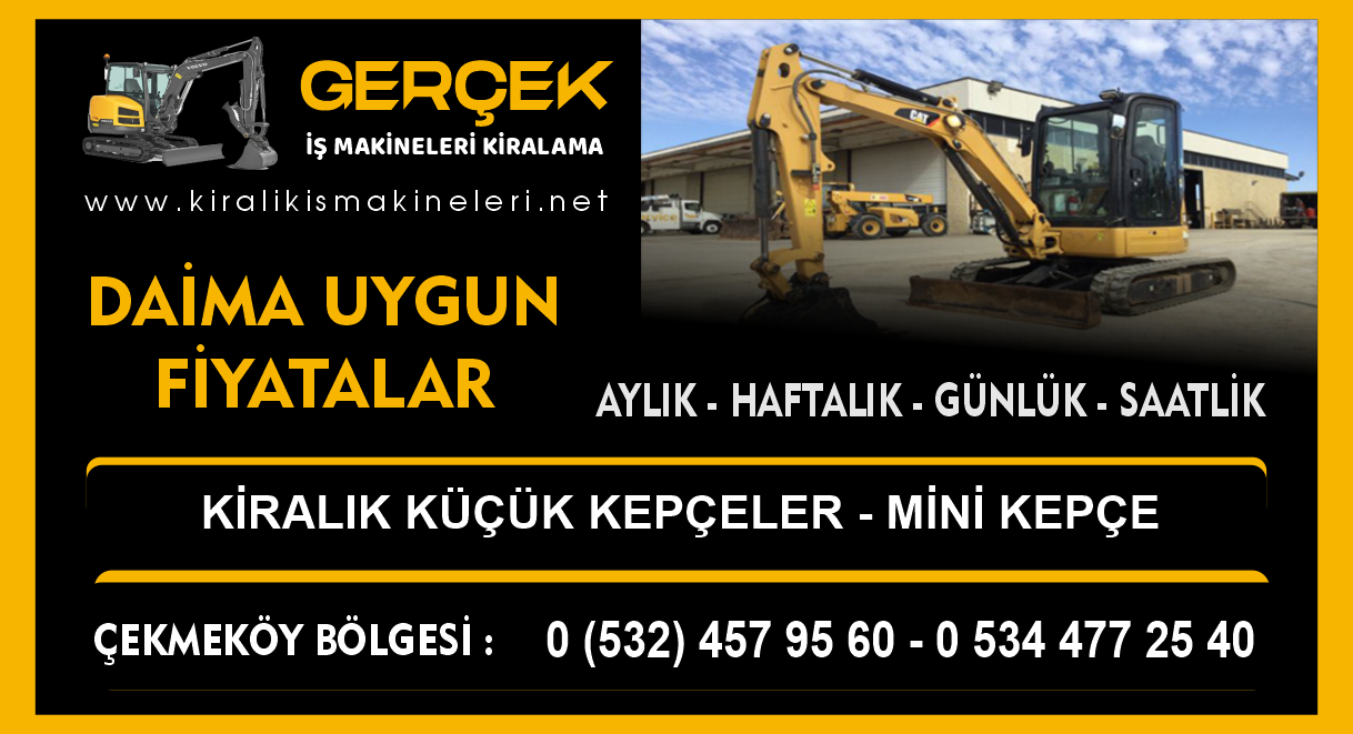 Çekmeköy Kiralık Mini Kepçe | Küçük Kepçe Kiralama Hizmeti