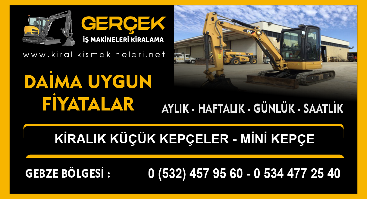 Gebze Kiralık Mini Kepçe | Küçük Kepçe Kiralama Hizmeti