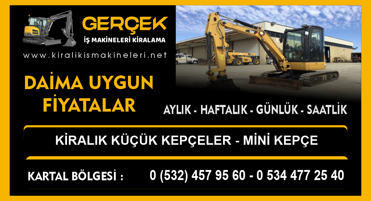 Kartal Kiralık Mini Kepçe | Günlük, Saatlik, Aylık Ufak Kepçe Kiralama