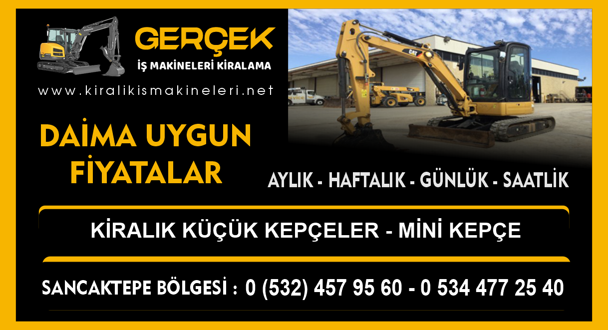 Sancaktepe Kiralık Mini Kepçe | Ufak Kepçe Kiralama Hizmeti