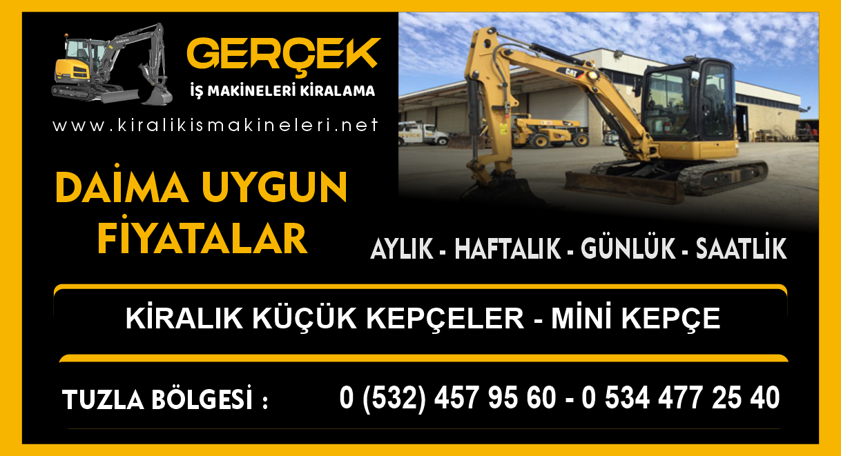 Tuzla Kiralık Mini Kepçe | Ufak Kepçe Kiralama Hizmeti