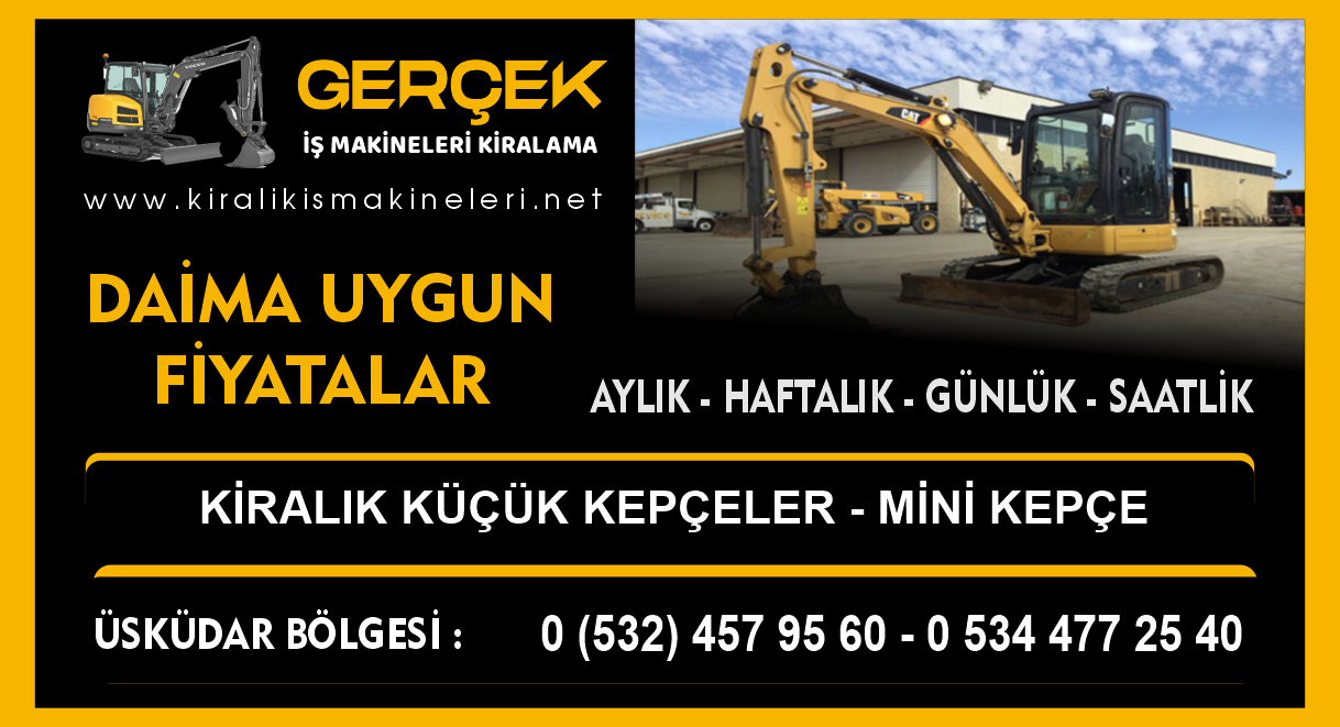 Üsküdar Kiralık Mini Kepçe | Küçük Kepçe Kiralama Hizmeti